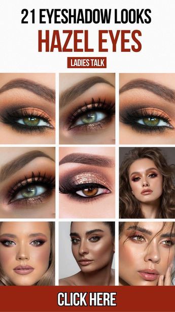 Make your hazel eyes pop with these stunning eyeshadow looks. Whether you want to go bold with vibrant hues or keep it subtle with soft, neutral tones, these makeup ideas will enhance your natural beauty. Try these eyeshadow styles and see your eyes light up! #HazelEyes #EyeshadowLooks #MakeupInspo #EyeMakeupGoals #BeautyTips Dramatic Eye Makeup For Hazel Eyes, Makeup Tutorial For Hazel Eyes, Hooded Eye Wedding Makeup Hazel Eyes, Copper Eyeshadow Looks Green Eyes, Brown Hair Hazel Eyes Makeup, Eye Shadow Looks For Hazel Eyes, Winter Eyeshadow Looks Step By Step, Eyeshadow For Light Brown Eyes, Eye Makeup For Hazel Green Eyes