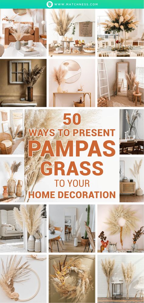 Dried Pampas Decor, Pampas Grass Crafts, Pampas Grass Decor Living Room Modern, Pampas Grass Styling, Pompass Grass Table Decor, Dry Grass Decor, Pampas Grass Decor Diy, Diy Pampas Grass Arrangement, Diy Pampas Grass Decor