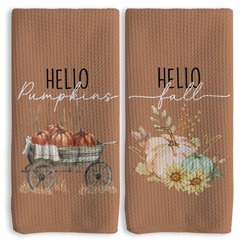 PRICES MAY VARY. 【Use】: It can be used as dish towel or hand towel, etc. It can also be used as a kitchen or bathroom decoration. 【Size】: 16 × 24 inches. It is a size suitable for daily use. 【Home Decoration】: Simple graphic design can be paired with any decorative theme of the home. It's the perfect holiday gift for friends, family, and co-workers. 【Home Decoration】: Simple graphic design can be paired with any decorative theme of the home. It's the perfect holiday gift for friends, family, and Kitchen Towels Thanksgiving, Towel Weaving, Orange Kitchen, Tea Design, Fall Kitchen, Harvest Decorations, Simple Graphic, Thanksgiving Decor, Pumpkin Design