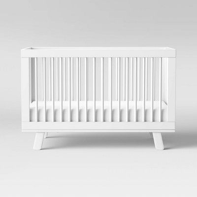 Babyletto Hudson 3-in-1 Convertible Crib With Toddler Rail, Greenguard Gold Certified - White : Target Hudson Crib, Babyletto Hudson Crib, Babyletto Hudson, Matching Dressers, Spindle Design, White Crib, Moroccan Leather Pouf, Stylish Nursery, Nursery Modern