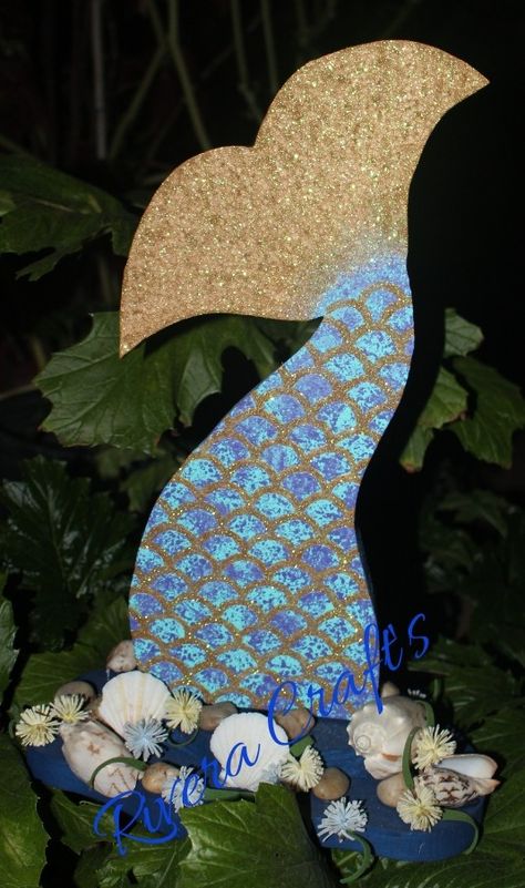 Mermaid tail centerpieces, mermaid party ideas, mermaid party decor by Rivera Craft's Mermaid Tail Centerpiece Ideas, St Francis Day, Mermaid Party Ideas, Mermaid Party Decor, Mermaid Party Decorations, Easter Hats, Mermaid Parties, Cub Scout, Mermaid Style