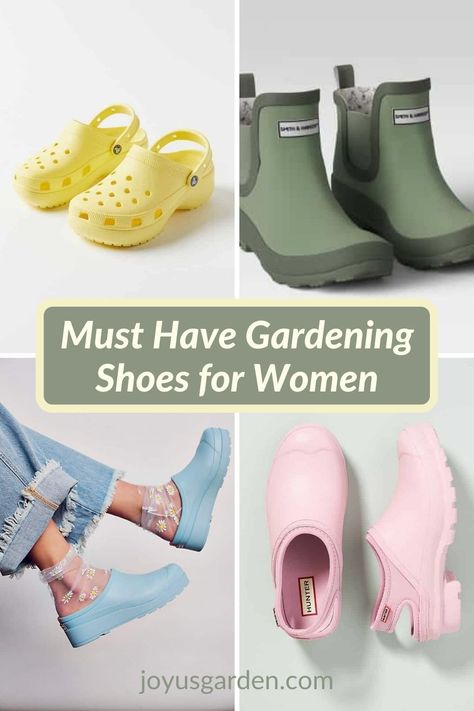 Gardening Boots Woman, Womens Waterproof Shoes, Garden Boots Woman, Gardening Shoes For Women, Garden Shoes For Women, Hunter Clogs Outfit, Gardening Outfits For Women, Cute Gardening Outfits, Womens Gardening Clothes