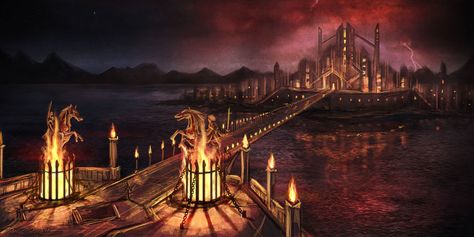 Imperial palace by DeivCalviz on DeviantArt Palace Fantasy Fire, Fantasy Palace Aesthetic, Fantasy Architecture, Dark Red Wallpaper, Story Art, Scenery Background, Imperial Palace, The Burning, Science Fiction Art