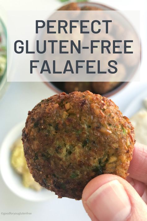 Want to make perfect gluten-free falafels every time - ones made without gluten and that don't fall apart when you fry them? This recipe will be your go-to falafel recipe so you can enjoy a taste of the Middle East in the comfort of your own home. Gluten Free Falafel, Gluten Free Pita, Falafel Mix, How To Make Falafel, Falafel Recipe, Dry Chickpeas, Falafels, Canned Chickpeas, Gluten Free Flour