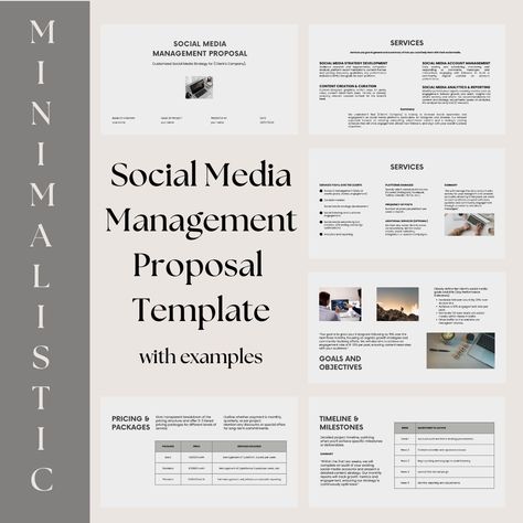 Create professional, compelling proposals that win clients and streamline your business with our fully customizable Client Proposal Template. Designed specifically for social media managers, this template helps you showcase your services, set clear expectations, and build trust with potential clients from the very first interaction.
This template simplifies the proposal process, saving you time and ensuring your pitch looks polished and profession Social Media Management Proposal, Proposal Example, Template Social Media, Freelance Social Media, Key Performance Indicators, Proposal Template, Digital Marketing Social Media, Executive Summary, Goals And Objectives