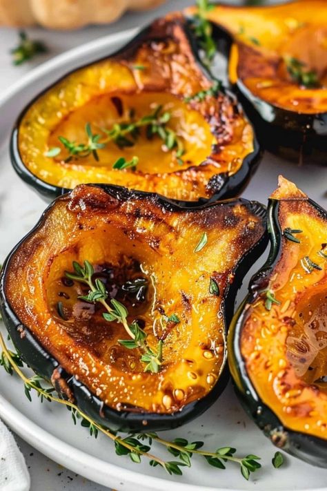 This air fryer acorn squash is so full of flavor! With brown sugar and cinnamon, it turns out caramelized, sweet, and delicious. Acorn Squash In Air Fryer, Airfryer Acorn Squash, Acorn Squash And Zucchini Recipes, Air Fry Acorn Squash, Air Fryer Butternut Squash Recipes, Air Fryer Acorn Squash Recipes, Acorn Squash Recipe Air Fryer, Spa Fridge, Air Fryer Squash Recipes