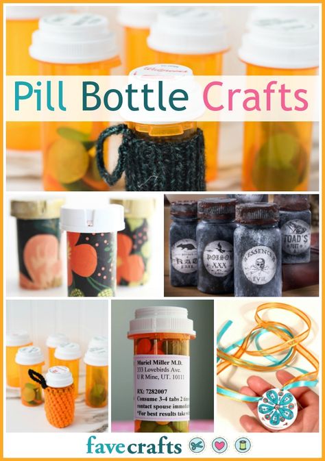 Pill Bottle Crafts: Reuse Pill Bottles with this Crafty Guide [10 Ideas] Reuse Pill Bottles, Empty Medicine Bottles, Medicine Bottle Crafts, Pill Bottle Crafts, Pill Bottle, Pill Bottles, Plastic Bottle Crafts, Medicine Bottles, Recycled Projects