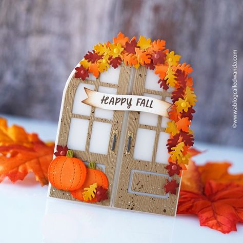 It's new release day for Concord & 9th! They are celebrating their nine year anniversary with a wonderful new release. My card features the new Door Decor stamps and dies! XO Concord And 9th Door Decor, Fall Card Ideas, Handmade Cards Ideas, Ideas For Autumn, House Cards, Edible Crafts, Thanksgiving Card, Fall Door Decorations, Concord And 9th