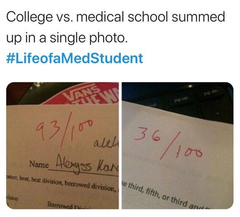 #repost Life of a Med Student 36? I’m not even that mad about it. Probably beat the average! 😂😅 #LifeofaMedStudent⁣⁣⁣ 📌Tag a friend in medicine that can relate! 📌⁣⁣⁣⁣ 💉💉💉⁣⁣⁣⁣⁣⁣ Med School Memes, Med Student Humor, Medical Jokes, Medical Memes, Nursing Fun, Health Memes, Exams Funny, Healthcare Humor, Nursing Mnemonics