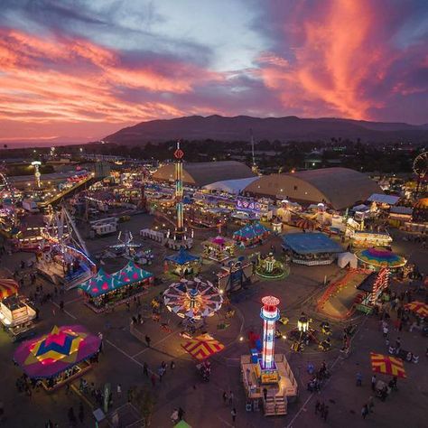 Sunset over Ventura County's fair grounds. Ventura County California, Ventura Beach, Central Coast California, Ventura California, Dream Date, Beautiful Scenes, Jesus Wallpaper, Ventura County, Carnival Themes