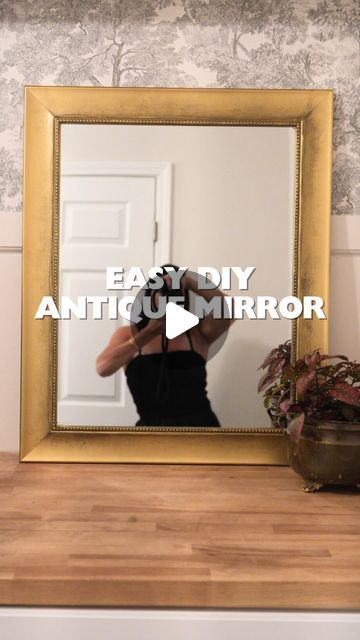 SHAYNA ALNWICK on Instagram: "The EASIEST DIY anyone can do! 🤯

Comment “LINK” and I’ll DM you the link to both products that I used to create this! ✨ 

I love antique gold mirrors and here is how to get the look for less! I’m using @dixiebellepaint “gold gilding wax” and “anchor” silk paint! 😍 #DixiebellePartner #Dbpbrandambassador
.
.
.
.
#easydiyprojects #diyprojects #goldmirror #diymirror #antiquemirror #goldhomedecor #budgetfriendlydiy #homedecor #mirrors #homehack #lifehack #diyhack" Antique Gold Mirror, Gold Mirrors, Gilded Mirror, Gilding Wax, Gold Home Decor, Diy Mirror, Hacks Diy, Gold Gilding, Antique Mirror