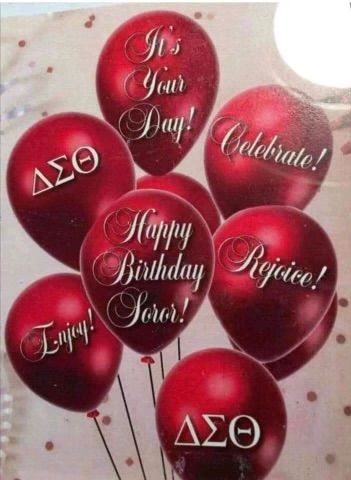 Delta Sigma Theta Birthday Images, Delta Sigma Theta Happy Birthday, Happy Birthday Delta Sigma Theta Soror, Happy Birthday Soror Dst, Delta Sigma Theta Birthday, African American Birthday Cards, Delta Sigma Theta Apparel, Happy Birthday Emoji, Birthday Emoji