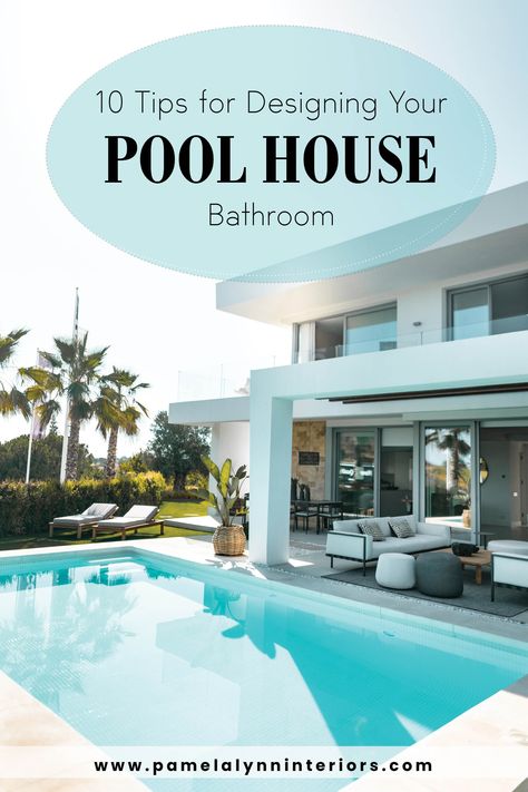 Pool House Bathroom Decor, Pool Room Ideas Swimming, Pool Layout Ideas, Inside Pool House, Small Pool Bathroom Ideas, Inside Pool House Ideas, Pool Bathroom Decor, Small Pool House Interior, Pool Bathroom Ideas Outdoor