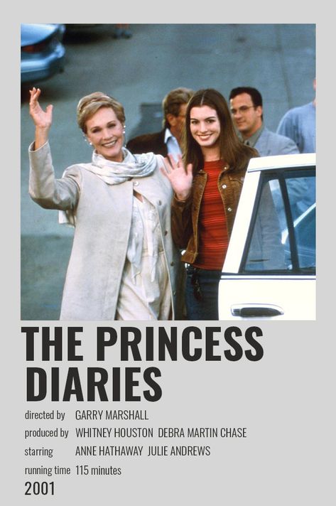 Movie Poster Project, The Princess Diaries 2001, Princes Diaries, Diary Movie, The Princess Diaries, Film Polaroid, Polaroid Posters, Girly Movies, Film Posters Minimalist