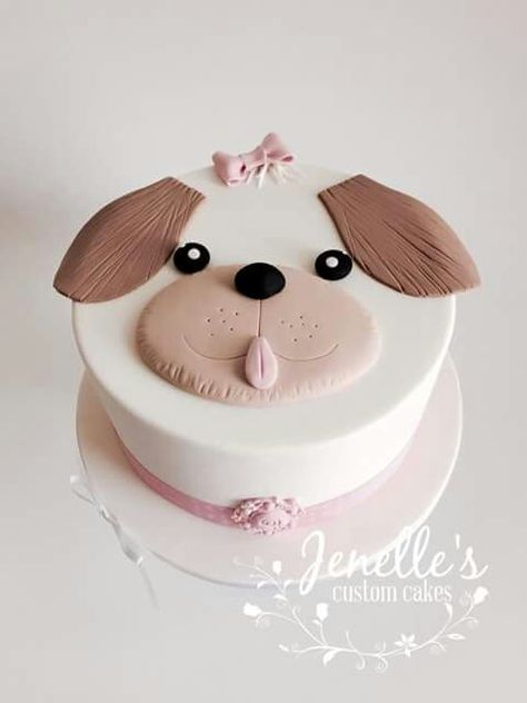 dog cake Dog Birthday Cake For Kids, Puppy Cakes For Girls Birthday, Puppy Themed Birthday Cake, Dog Birthday Cake Design, Dog Face Cake, Dogs Birthday Cake, Dog Themed Birthday Cake, Dog Lover Cake, Banana Dog Treat Recipe