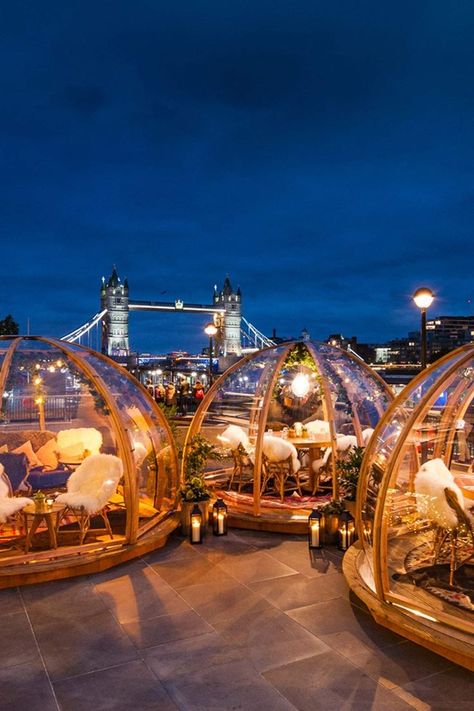 Christmas Itinerary, Coppa Club, London At Christmas, Winter London, Great Fire Of London, Travel Guide London, Rooftop Bars, Sparkling Lights, London Christmas