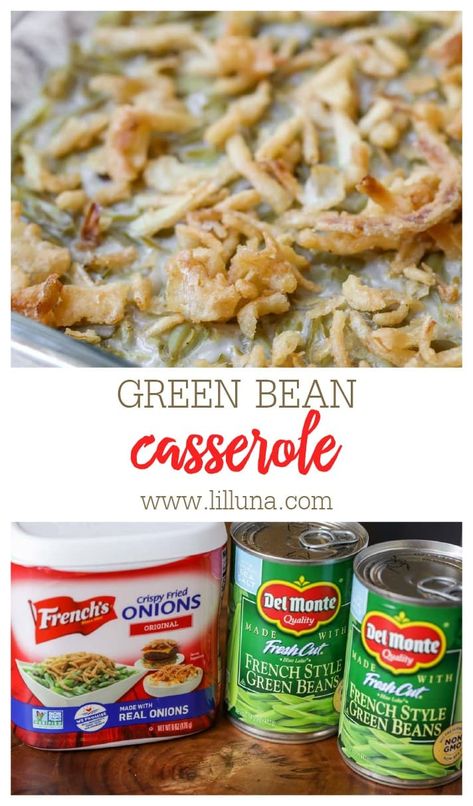 Simple Green Bean Casserole Recipe, Easy Green Bean Casserole, Green Bean Casserole Easy, Easy Green Beans, Thanksgiving Food Sides, Greenbean Casserole Recipe, Thanksgiving Cooking, Thanksgiving Recipes Side Dishes, Thanksgiving Dishes