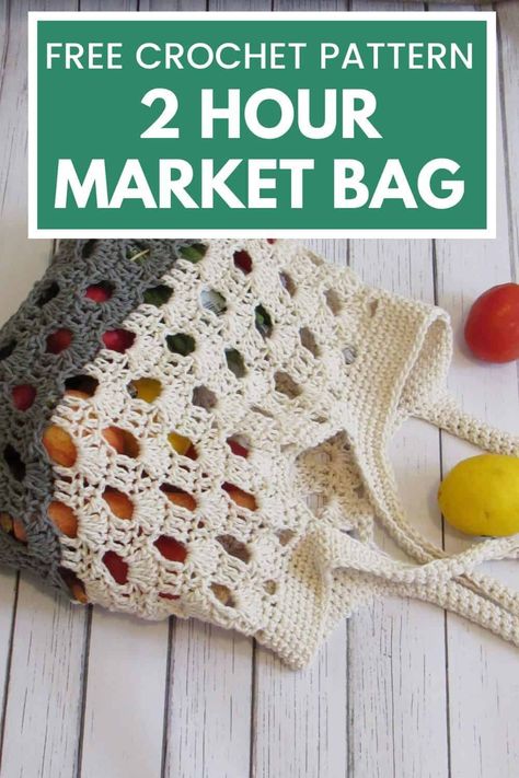 Crochet Market Bag Free Pattern, Market Bag Free Pattern, Market Tote Pattern, Bag Free Pattern, Tote Crochet, Crochet Market, Confection Au Crochet, Crochet Bag Pattern Free, Bag Pattern Free