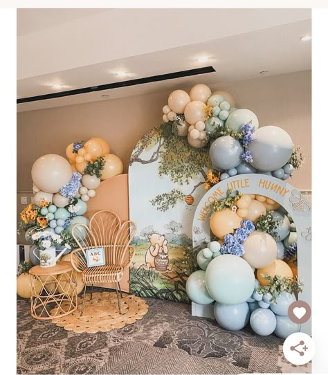 Winnie The Pooh Baby Birthday, Winnie The Pooh Baby Shower Ideas, Winnie The Pooh Decorations, Baby Shower Winnie Pooh, Bby Shower Ideas, Pooh Baby Shower Ideas, Baby Shower Winnie The Pooh, November Baby Shower, Gender Reveal Baby Shower Themes