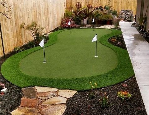 Arizona Backyard Landscaping, Xeriscape Landscaping, Grass Installation, Arizona Backyard, Green Backyard, Artificial Grass Installation, Golf Green, Synthetic Turf, Backyard Games