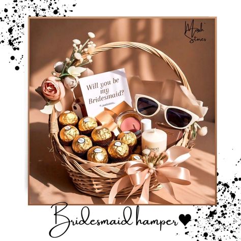 Bridesmaid hamper 🤎🪄 A little love, a sprinkle of gratitude, and a whole lot of sparkle for the bride’s favorite ladies! 🥂💖 #thoughtfulgifts #squadgoals ( Bridesmaid hamper, maid of honor, customised gift hamper, team bride ) #bridesmaidhampers #maidofhonor #customisedgifts #teambride Bridesmaid Gift Hamper, Bridesmaid Hamper, Customised Gifts, Saree Blouse Patterns, Designer Saree Blouse Patterns, Will You Be My Bridesmaid, Team Bride, Be My Bridesmaid, Gift Hampers