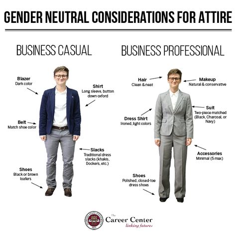 Gender Neutral Considerations for Business Casual vs. Business Professional Gender Neutral Formal Attire, Gender Neutral Dress Clothes, Business Casual Masculine, Gender Neutral Professional Attire, Tomboy Business Attire, Business Casual Gender Neutral, Gender Neutral Business Attire, Androgynous Business Attire, Butch Business Casual