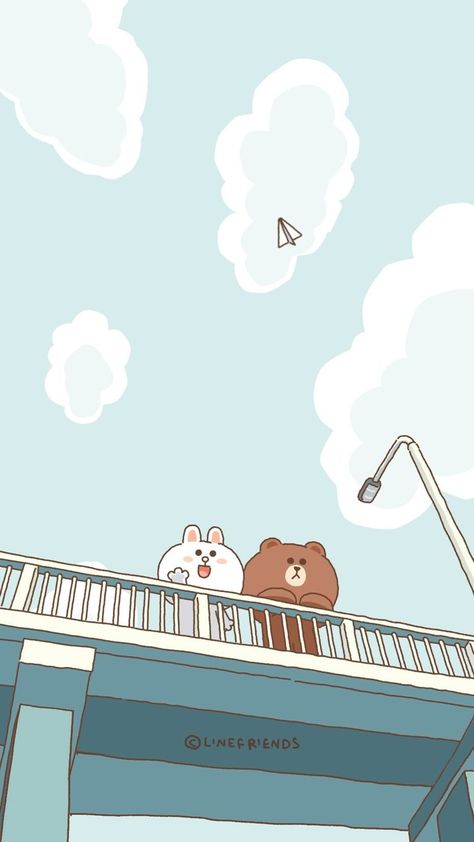 LINE FRIENDS STORY | ☁️✈️☁️ | Instagram Cony Line Friends, Friends Story Instagram, Cute Brown Wallpaper, Line Friends Wallpaper, Brown And Friends, Cony Brown, Friends Graphic, Happy Bunny, Ayat Quran