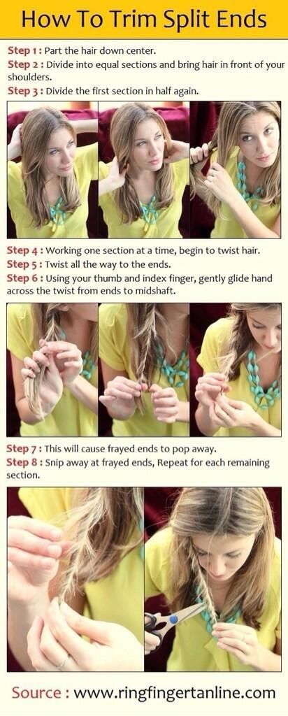 How to cut your own split ends Trim Split Ends, Hair Dyed, Make Up Tutorials, Trendy Hair, Split Ends, Beauty Tutorials, Hair Health, Hair Skin, Hair Dos