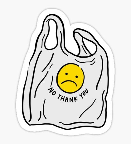 Sustainability Stickers, Plastic Bag Tattoo, Environmental Stickers, Plastic Bag Storage, Bag Sticker, Stickers Cool, Preppy Stickers, Tumblr Stickers, Cool Stickers