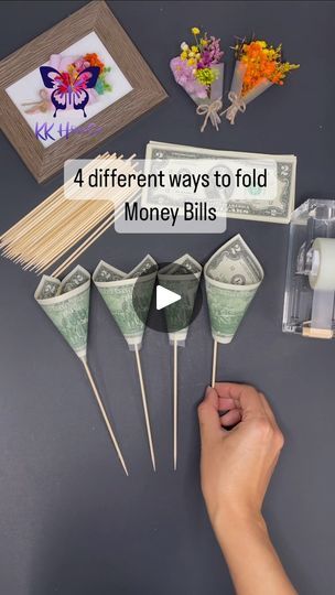 Rose Buket, Wrapping Money, Man Bouquet, Money Rose, Folding Money, Bouquet Tutorial, Homemade Bows, Money Flowers, Graduation Money