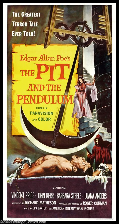 The Pit And The Pendulum, Pit And The Pendulum, Classic Horror Movies Posters, Horror Pictures, Old Movie, Vincent Price, Classic Movie Posters, Horror Posters, Retro Horror