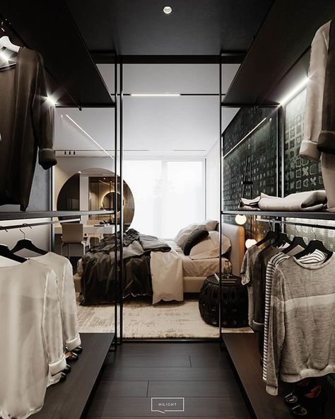 European Interior Design Modern, Apartment Wardrobe, Luxury Loft Apartment, European Interior Design, Closet Design Layout, Luxury Closets Design, Chic Bedroom Decor, Eclectic Interior Design, Modern Luxury Bedroom