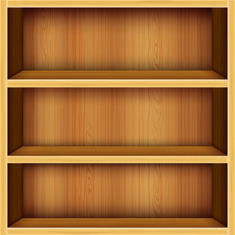 Sad bookshelf, desperately in need of some books. Empty Bookshelf, Wooden Shelf Design, Solid Wood Bookshelf, Video X, Wooden Shelf, Kids Clipart, Shelf Design, Stock Photography Free, Print Wallpaper