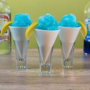 ADIOS SNOW CONE 1/2 Cup Vodka 1/2 Cup Rum 1/2 Cup Tequila 1/2 Cup Gin 1/2 Cup Blue Curacao 2 1/2 Cup Sweet & Sour 1 Cup Lemon Lime Soda PREPARATION 1. Add lemon lime soda and sweet and sour to glass baking tray before pouring in liquors. Place in freezer. 2. Once frozen, use an ice cream scoop to break up ice and drop into snow cone holder. DRINK RESPONSIBLY! Blue Gatorade, Coconut Cocktails, Birthday Cocktails Recipes, Sour Apple Pucker, Vodka Orange, Vodka Blue, Apple Pucker, Melon Liqueur, Orange Vodka