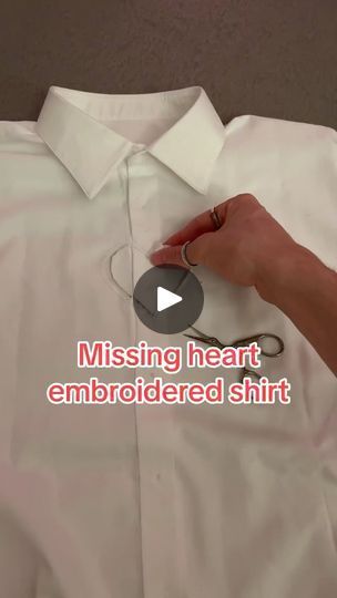 2.9M views · 731K reactions | Missing heart embroidery shirt by @quentaloup ❤️ ❤️ 
#diyfashion | Sixa Rev | Coco & Clair Clair · Crushcrushcrush (feat. Paul Maxwell) Missing Heart Embroidered Shirt, Embroidery Hearts, Custom Kicks, Embroidery Shirt, Heart Embroidery, Shirt Embroidery, Heart Shirt, Doja Cat, School Fashion