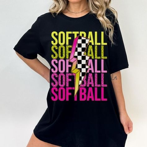 Women's Oversized Softball Graphic On Gildan Unisex Short Sleeve Shirt In A Size Large. Softball Season Softball Player Softball Gift Softball Coach Softball Mom Softball Mama Softball Shirt Designs, Softball Mama, Softball Season, Softball Coach, Anniversary Shirt, Softball Mom, Tie Dye Shorts, Mom Tees, Distressed Black Jeans