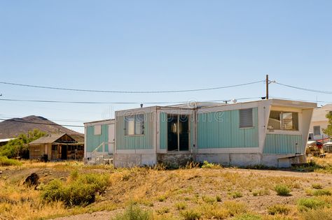 New Mexico Aesthetic, Mobile Home Trailer, Double Wide Trailer, Home Trailer, Nevada Homes, Desert Aesthetic, Nevada Desert, Mobile Home Parks, Freelance Web Design