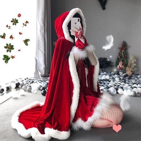 Christmas Shawl, Pink Cape, Santa Dress, Cute Christmas Outfits, Christmas Dress Women, Santa Outfit, Bunny Dress, Christmas Clothes, Size Difference