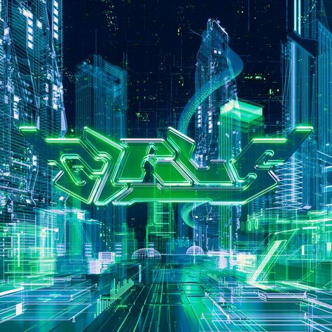 Futuristic Album Covers, Aespa Fanmade Album Cover, Aespa Green Aesthetic, Green Futuristic Aesthetic, Kpop Futuristic, Neon Green Background, Y2k Future, Future Aesthetic, Futuristic Aesthetic