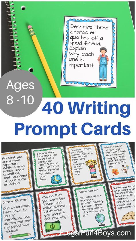 Fun Writing Prompts For Kids, Activities For Third Graders, Writing Ideas For Kids, 3rd Grade Writing Prompts, Summer Writing Activity, 5th Grade Writing Prompts, 4th Grade Writing Prompts, Printable Writing Prompts, Summer Writing Prompts