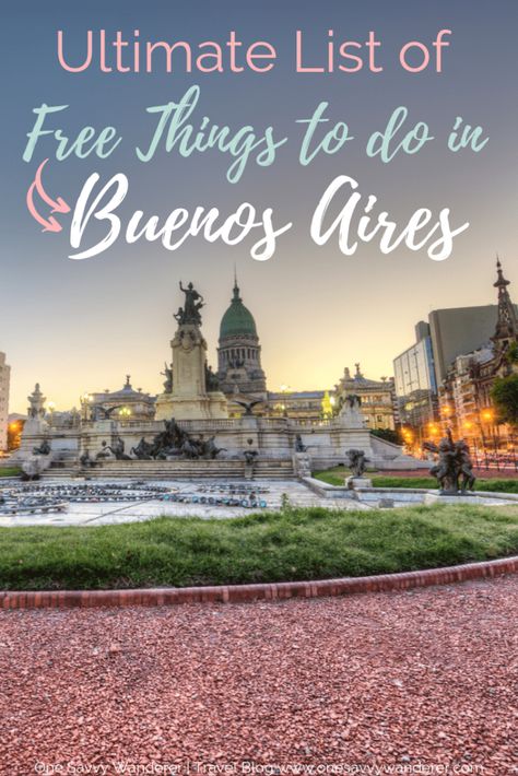 Plan the best memory making trip of a lifetime to Buenos Aires, Argentina. Click thru this pin to see all the travel tips and add these free things to do in Buenos Aires to your bucket list and itinerary. See what favorite free things you want to try, check out the architecture, find some awesome walking tours and see what sites you need to see. Don't miss out on these Buenos Aires tips for your next vacation. #argentina #buenosaires #free #traveltips Buenos Aires Travel, South America Travel Destinations, Visit Argentina, South America Destinations, Overwater Bungalows, Argentina Travel, Unique Hotels, Travel South, South America Travel