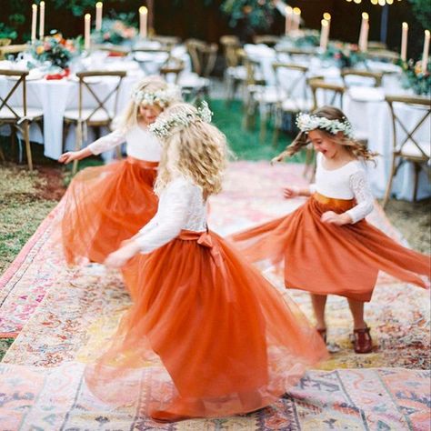 Flower Girl Dresses Terracotta, Fall Dessert Table Wedding, Copper Wedding Flowers, Fall Wedding Flower Girl, Wedding Shopping List, Fall Flower Girl Dresses, Fall Flower Girl, Wedding Beverage Napkins, Outdoor Wedding Flowers