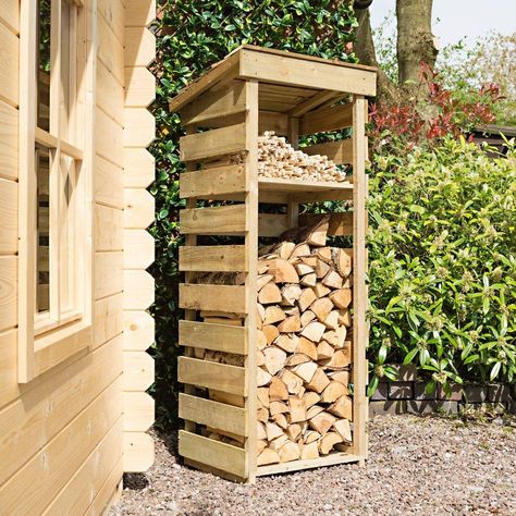 Rowlinson, Natural Timber, Narrow Log Store: Amazon.co.uk: Garden & Outdoors Log Shed, Firewood Storage Outdoor, Outdoor Firewood Rack, Timber Logs, Firewood Shed, Log Store, Firewood Rack, Wood Store, Firewood Storage