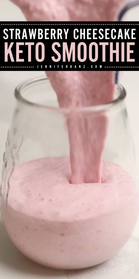 Don't miss this quick and easy keto smoothie recipe for the perfect summer drinks! This best strawberry cheesecake smoothie is so good and made with only 4 simple ingredients. You should try this! Strawberry Cheesecake Smoothie, Sugar Free Strawberry Cheesecake, Keto Strawberry Cheesecake, Keto Friendly Fruit, Keto Breakfast Smoothie, Cheesecake Smoothie, Meal Planner Printable Free, Keto Smoothie, Keto Smoothie Recipes