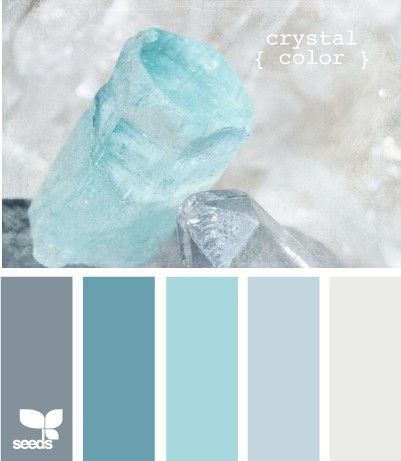 crystal color. Grey Color Palette, Trendy Living Rooms, Design Seeds, Blue Color Schemes, Blue Colour Palette, Color My World, Bathroom Colors, Blue Bedroom, Paint Colours