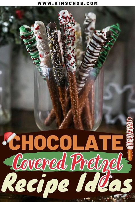 Try these Christmas pretzels dipped in chocolate for an easy and quick holiday treat. Pretzel rods that are dipped in melted chocolate and decorated with Christmas sprinkles, chopped peppermints, and more. Choc Pretzels Rods, Chocolate Dipped Pretzel Rods Christmas, Chocolate Dipped Pretzel Rods Recipe, Chocolate Dip Pretzel Rods, Choc Dipped Pretzel Rods, Holiday Pretzels Christmas, Chocolate Pretzel Rods Christmas, Holiday Pretzel Rods, Dipped Pretzels Christmas