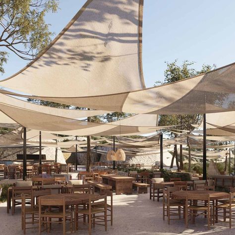 Kaplankaya Marina - Park Design | K-Studio Food Park, Park Design, Road Design, Beach Please, Outdoor Restaurant, Parking Design, Shade Sail, Beach Bars, Architectural Design