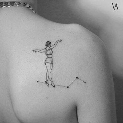 31 Constellation tattoos that are out of this world Rope Tattoo, Tattoo Son, Petit Tattoo, Dot Tattoos, Back Of Shoulder Tattoo, Tatuaje A Color, Constellation Tattoos, Tattoo Life, Trendy Tattoos