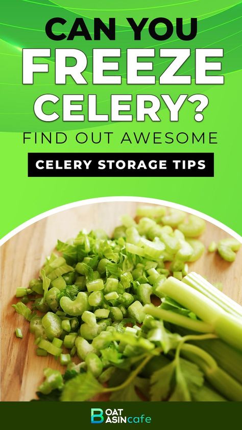 Unexpectedly come into a large supply of celery? This article answers the question: can you freeze celery? And shows you the best way to do it. Celery Storage, Can You Freeze Celery, Freeze Celery, How To Freeze Celery, Storage Fridge, Storage Tips, The Question, Celery, Green Beans