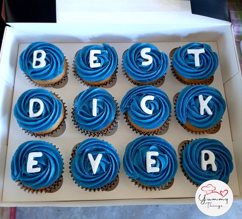 Birthday Desserts For Boyfriend, Valentines Cupcakes For Him, Cupcakes Decoration For Boyfriend, Men’s Birthday Cupcake Ideas, Man Cupcakes Ideas For Men, Cupcake Anniversary Ideas, I Love You Cupcakes For Him, Husband Birthday Cupcakes, 12 Cupcakes Design